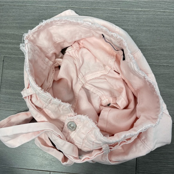 Hudson Jeans High Waisted Paperbag Shorts with Tie Belt Pea Linen Blend Pink 26 - Picture 10 of 14